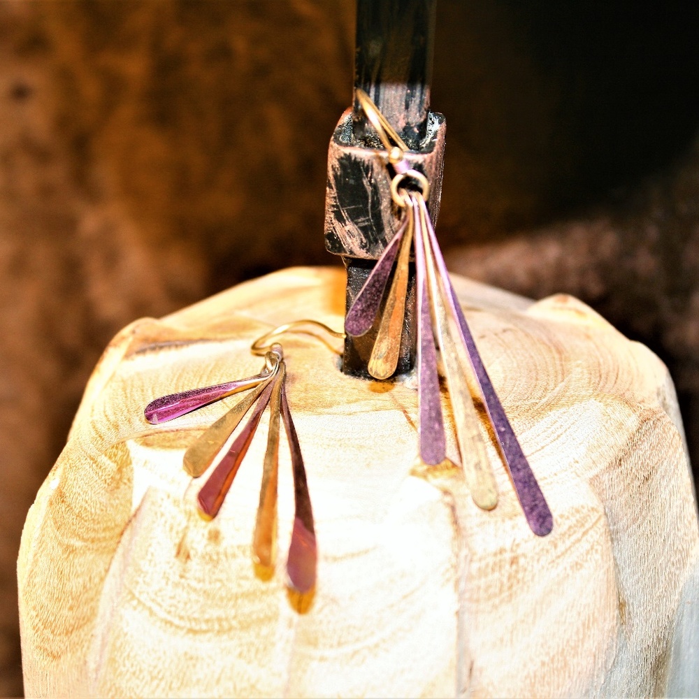 Vintage Gold and Pink Earrings